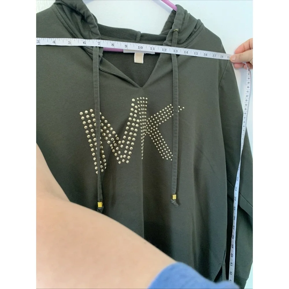 MICHAEL KORS Hoodie/Sweatshirt Plus Size 1X Green Gold (B24)